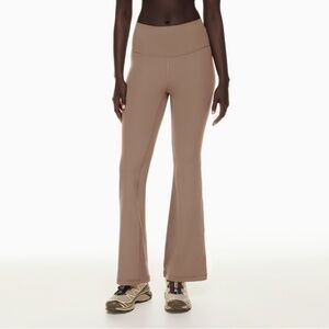 Aritzia TNA Butter Atmosphere Flare Legging Pants Deep Taupe